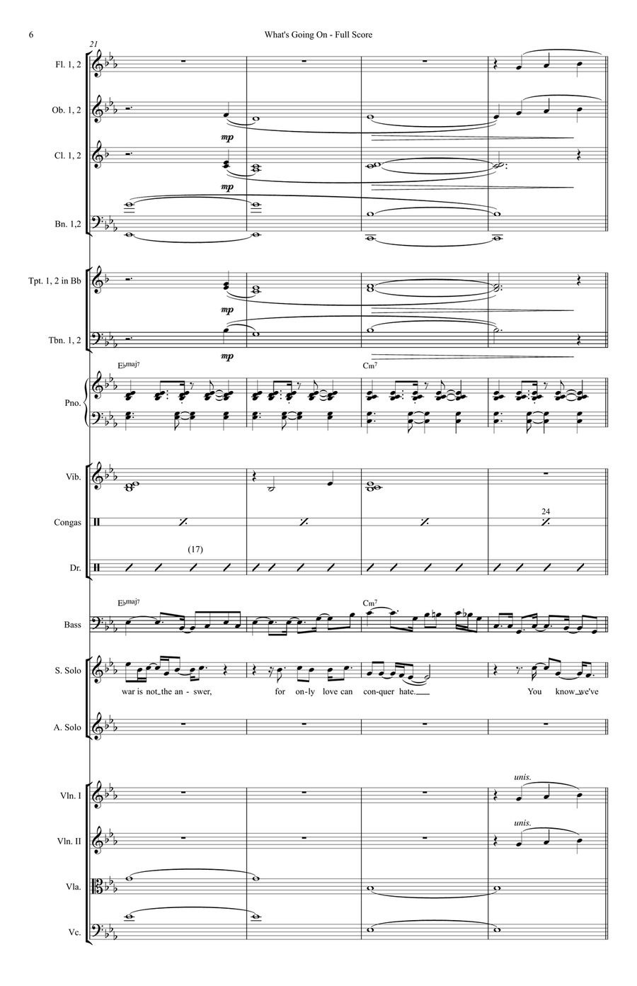 What's Going On by Al Cleveland Full Orchestra - Digital Sheet Music page 6