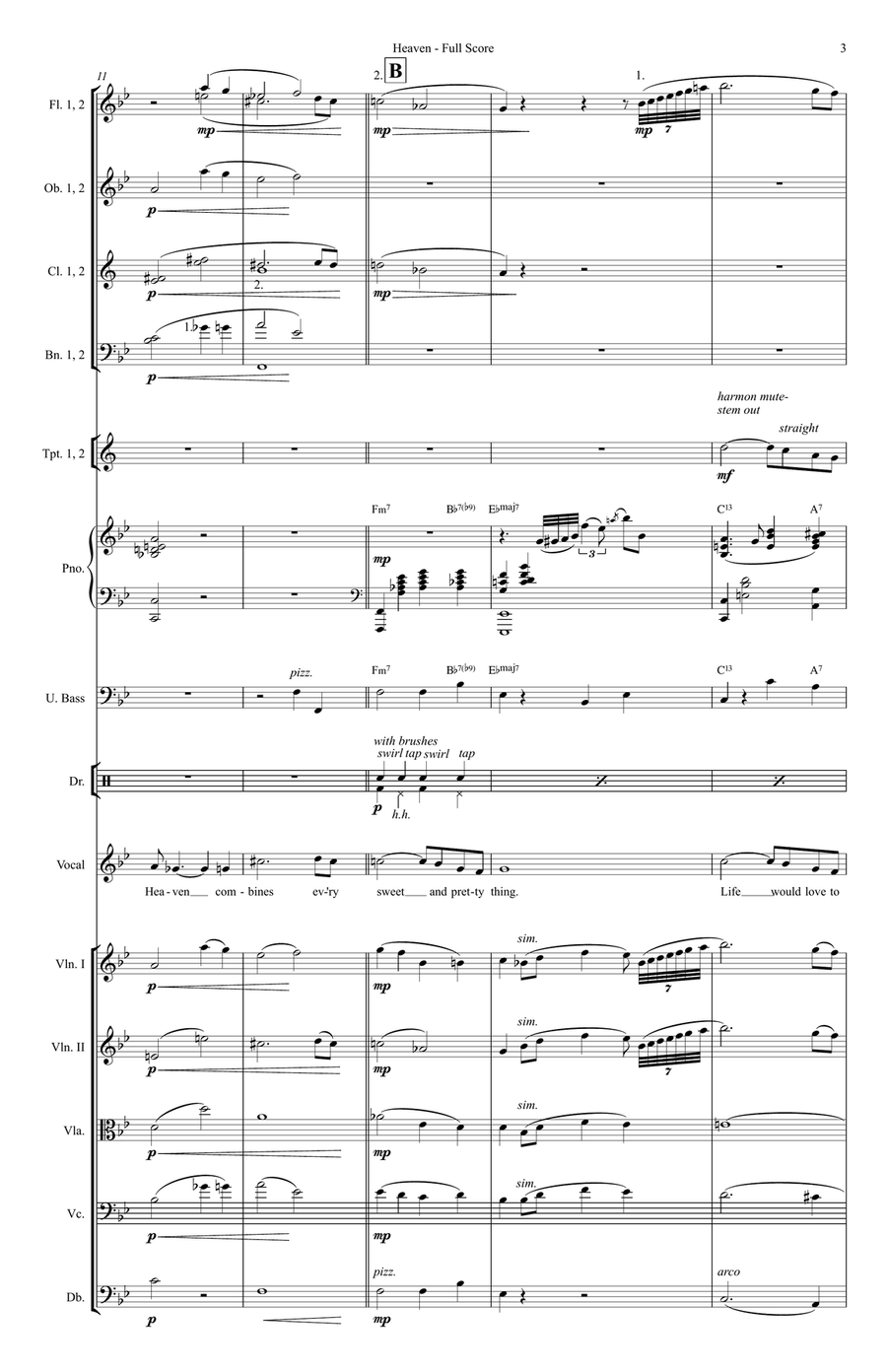 Heaven by Duke Ellington Full Orchestra - Digital Sheet Music page 3