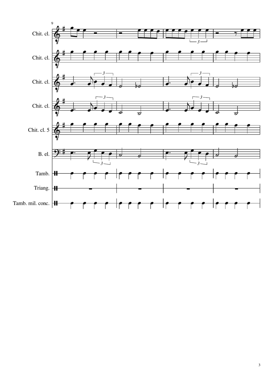 Seven Nation Army Guitar Ensemble - Digital Sheet Music page 3
