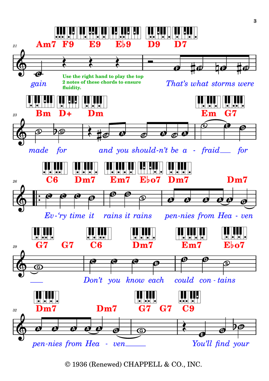 Pennies From Heaven by Arthur Johnston Piano - Digital Sheet Music page 3