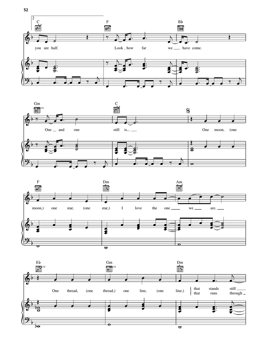 One & One (feat. Maria Naylor) by Billy Steinberg Piano, Vocal, Guitar - Digital Sheet Music page 4