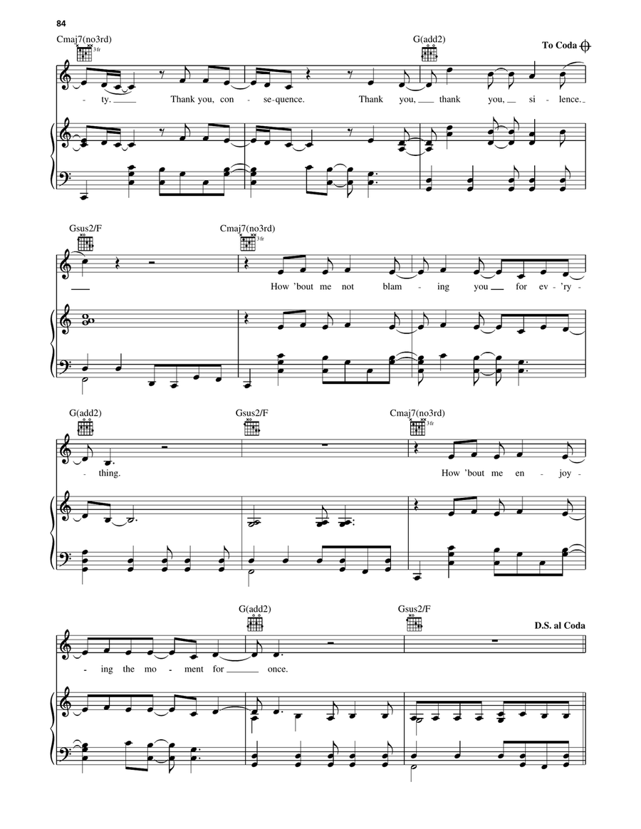 Thank U by Alanis Morissette Piano, Vocal, Guitar - Digital Sheet Music page 3