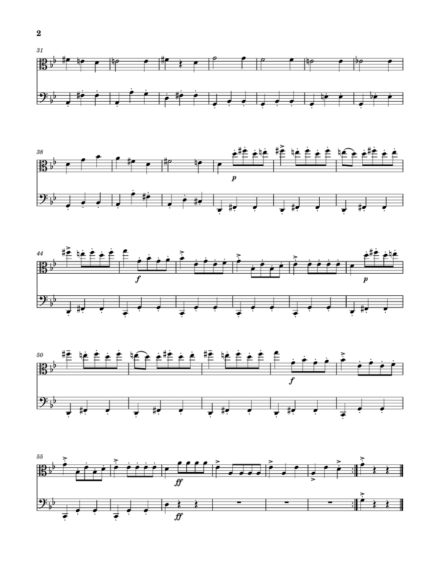 Danse Macabre - Viola and Cello Duet by Camille Saint-Saens String Duet - Digital Sheet Music page 2