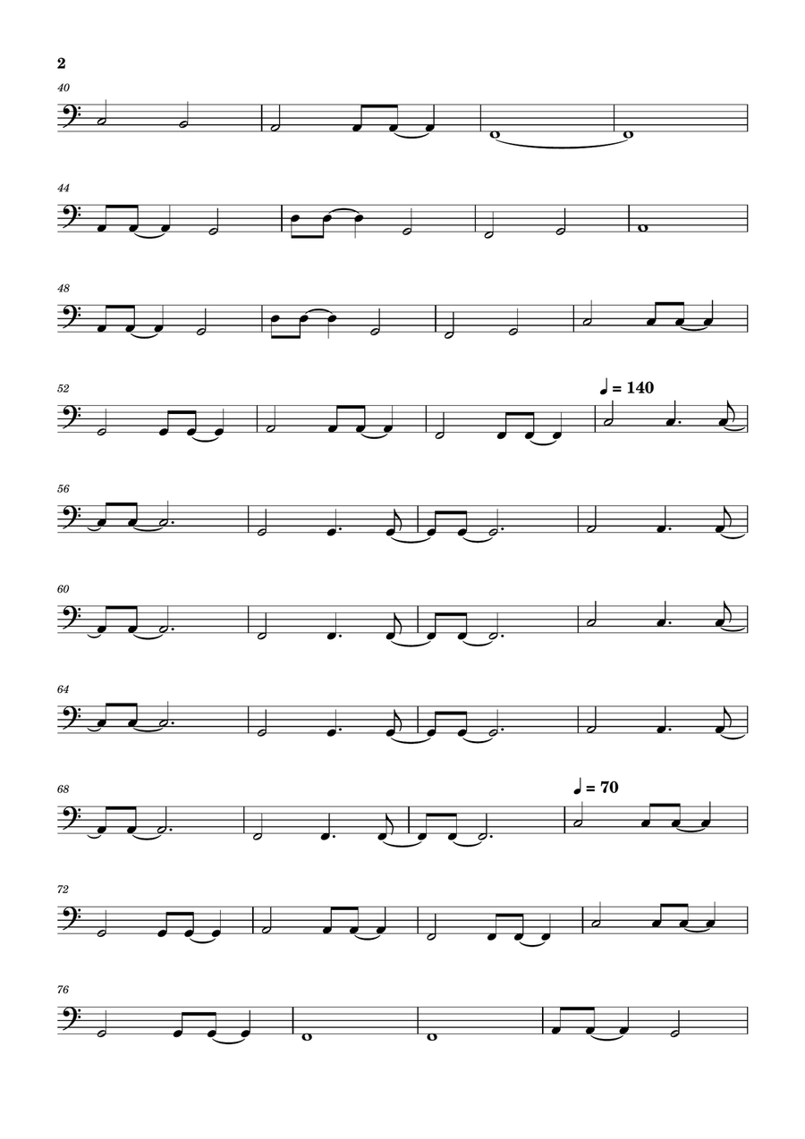 Seize The Day by Avenged Sevenfold Bass Guitar - Digital Sheet Music page 2