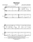 Wonderland Easy Piano scores gallery preview page 4