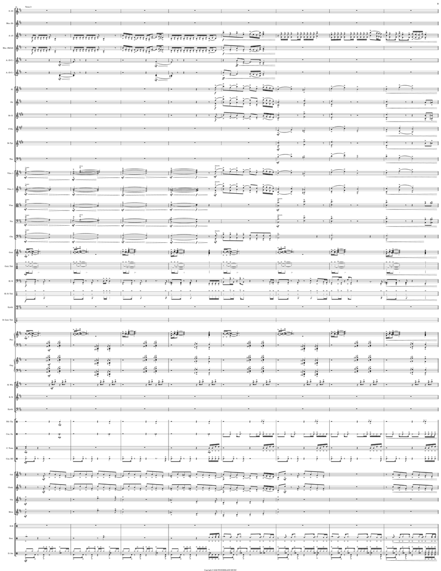 Proud Family Opening Theme Large Ensemble - Digital Sheet Music page 5