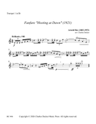 Fanfare Hosting at Dawn for Brass Choir Brass Ensemble scores gallery preview page 3