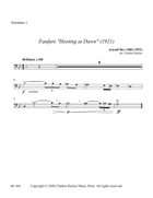 Fanfare Hosting at Dawn for Brass Choir Brass Ensemble scores gallery preview page 5