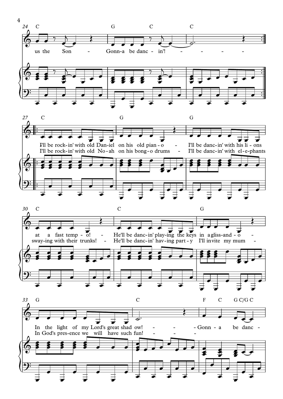 Gonna Be Dancin'! Piano, Vocal - Digital Sheet Music page 4