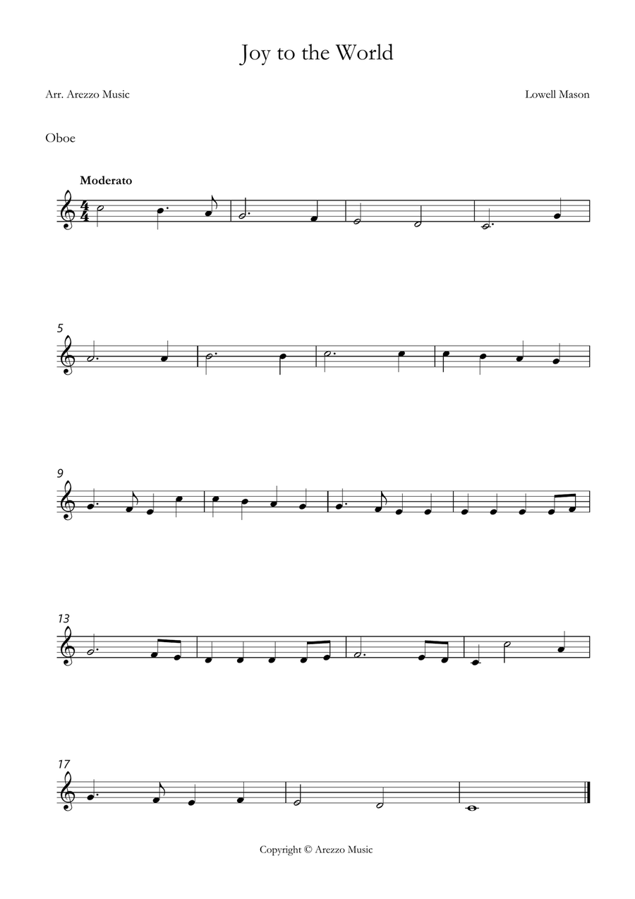 Lowell Mason – Joy to the World | Oboe and Trombone Duet Sheet Music by Isaac Watts Trombone Duet - Digital Sheet Music page 2