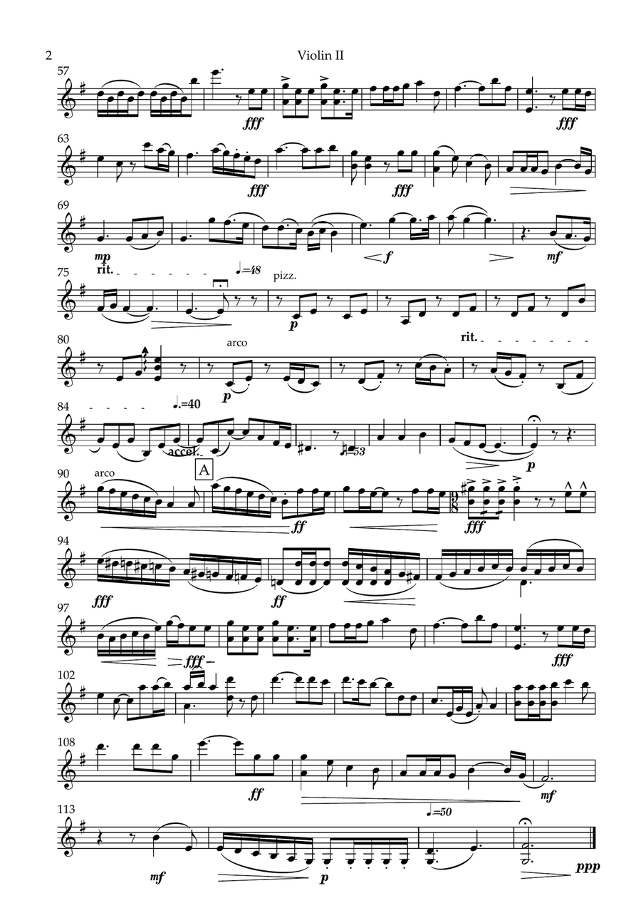 Die With A Smile by Stefani Germanotta String Quartet - Digital Sheet Music page 4