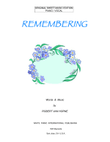REMEMBERING (Piano/Vocal)
