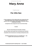 Mary Anne — Eb Alto Sax | Early Intermediate | Ready Set Repertoire