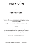 Mary Anne — Bb Tenor Sax | Early Intermediate | Ready Set Repertoire