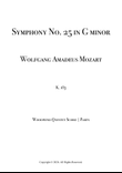 Mozart - Symphony No. 25 in G minor, K. 183 for Woodwind Quintet (Complete)
