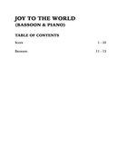 Joy to the World (Bassoon and Piano) Bassoon Solo scores gallery preview page 4