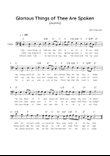 Glorious Things of Thee Are Spoken (Austria) - Cello in C Easy with Chords and Lyrics