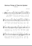 Glorious Things of Thee Are Spoken (Austria) - Flute in G Easy with Chords and Lyrics