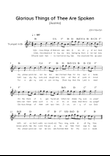 Glorious Things of Thee Are Spoken (Austria) - Trumpet in Ab Easy with Chords and Lyrics