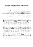 Glorious Things of Thee Are Spoken (Austria) - Trumpet in Bb Easy with Chords and Lyrics