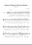Glorious Things of Thee Are Spoken (Austria) - Trumpet in Eb Easy with Chords and Lyrics