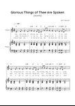 Glorious Things of Thee Are Spoken (Austria) - Voice with Piano in C Easy with Chords and Lyrics