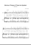 Glorious Things of Thee Are Spoken (Austria) - Voice with Piano in F Easy with Chords and Lyrics