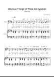 Glorious Things of Thee Are Spoken (Austria) - Voice with Piano in D Easy with Chords and Lyrics
