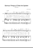 Glorious Things of Thee Are Spoken (Austria) - Cello with Piano in C Easy with Chords and Lyrics