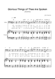 Glorious Things of Thee Are Spoken (Austria) - Cello with Piano in D Easy with Chords and Lyrics