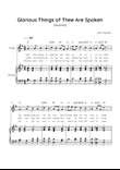 Glorious Things of Thee Are Spoken (Austria) - Flute with Piano in G Easy with Chords and Lyrics