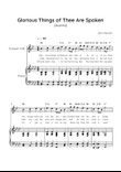 Glorious Things of Thee Are Spoken (Austria) - Trumpet with Piano in Ab Easy with Chords and Lyrics