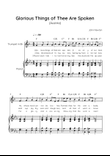 Glorious Things of Thee Are Spoken (Austria) - Trumpet with Piano in Eb Easy with Chords and Lyrics