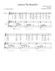 America The Beautiful (Easy Soprano & Piano Key of C)