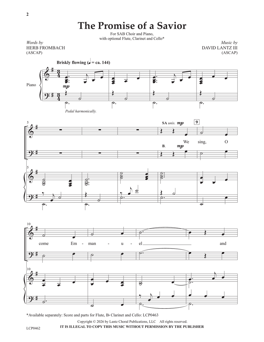 The Promise of a Savior 3-Part - Digital Sheet Music page 2