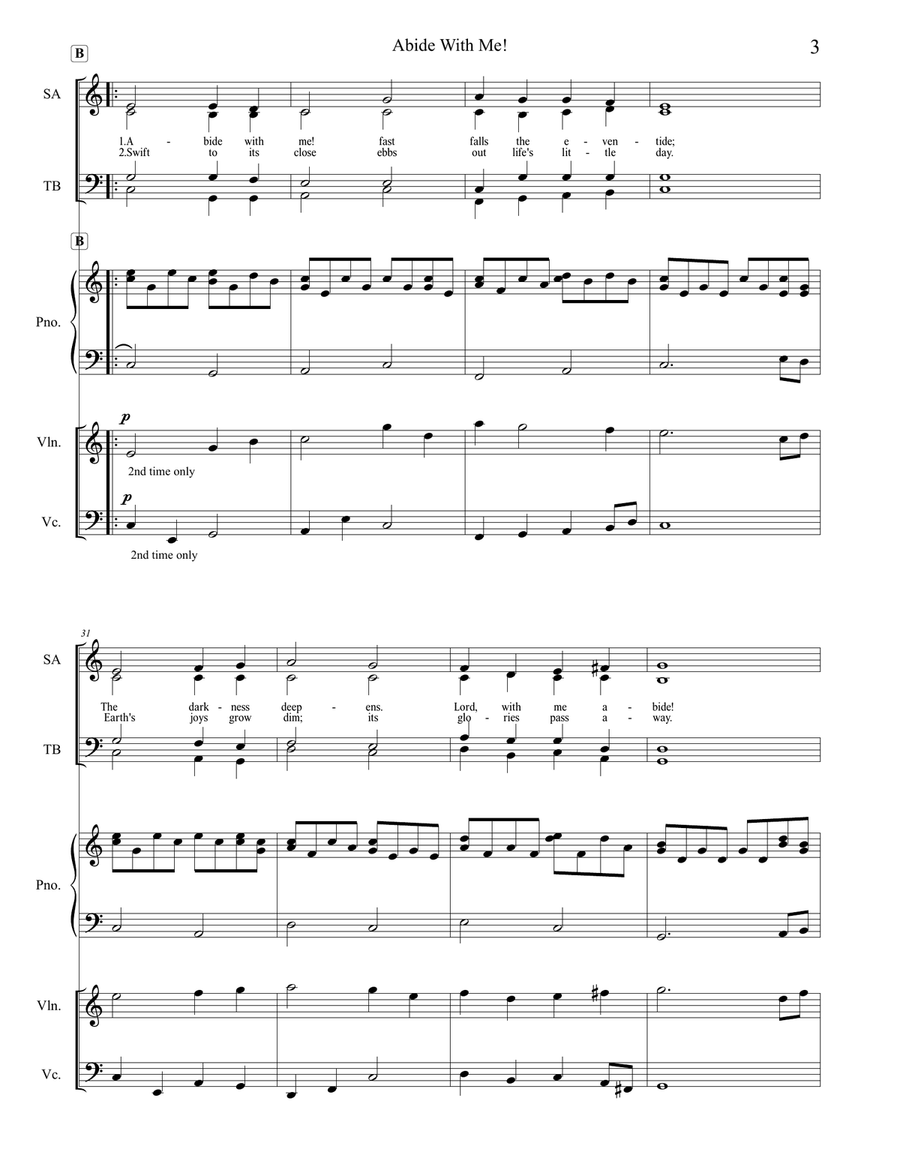 Abide With Me! Piano, Vocal - Digital Sheet Music page 4