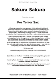Sakura Sakura — Bb Tenor Saxophone | Written G major | Ready Set Repertoire