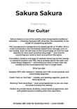 Sakura Sakura — Guitar | Concert pitch, no capo | Ready Set Repertoire