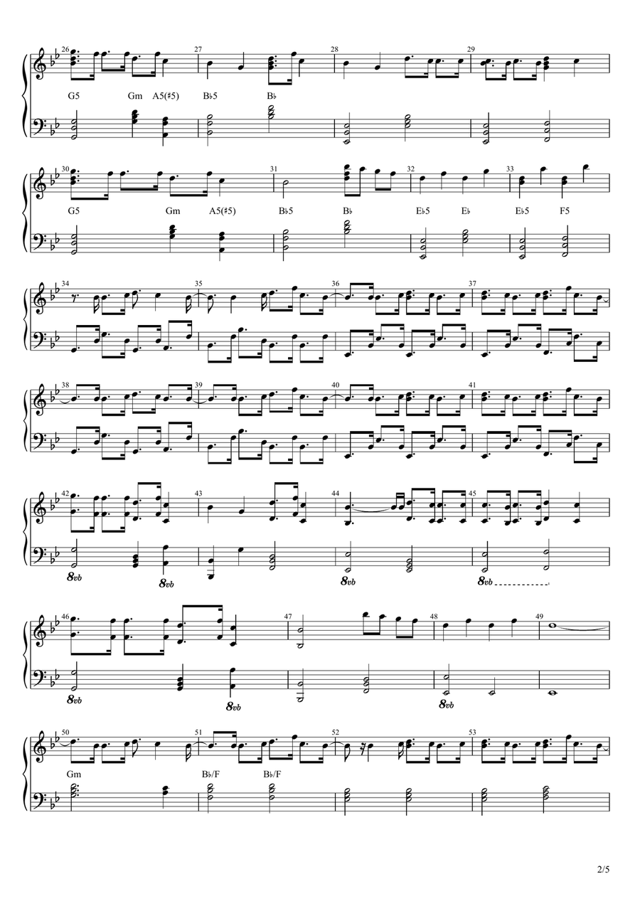 7 Years Piano Solo - Digital Sheet Music page 2
