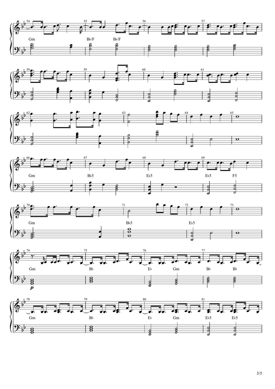 7 Years Piano Solo - Digital Sheet Music page 3