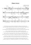 Eileen Aroon - Cello in D Easy with Chords and Lyrics