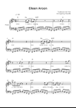 Eileen Aroon - Piano in D Easy with Chords and Lyrics