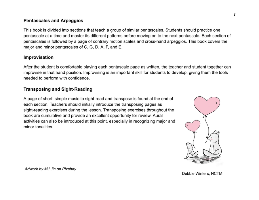 Piano Lessons: Book 1 (Pentascales and Arpeggios) Piano Method - Digital Sheet Music page 2