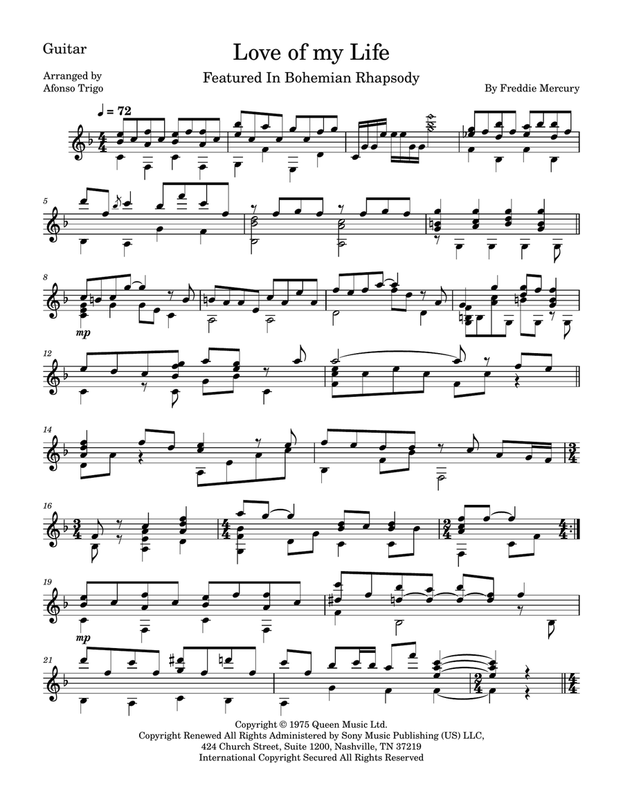 Love Of My Life by Queen Small Ensemble - Digital Sheet Music page 5