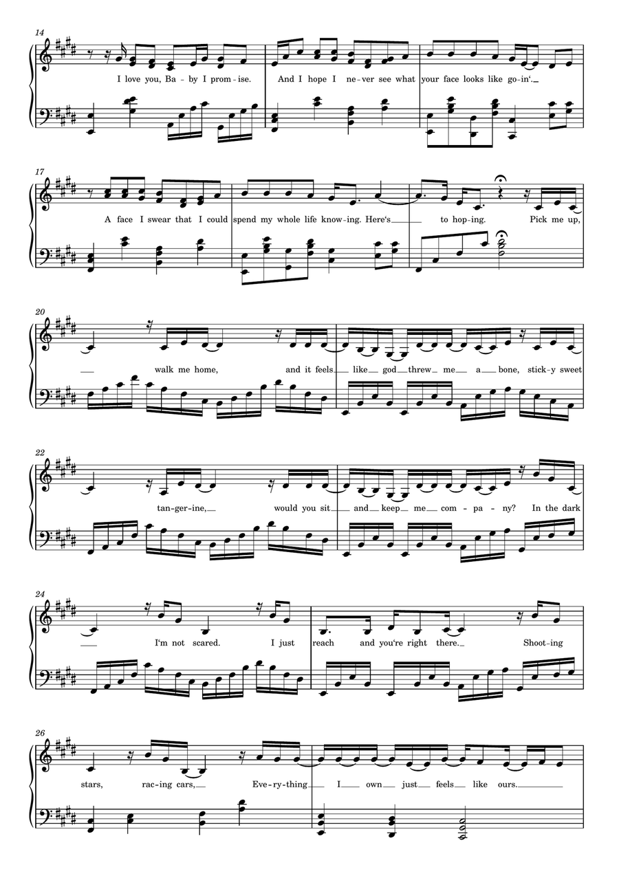 Honeybee by Olivia Rodrigo Piano Solo - Digital Sheet Music page 2