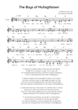 The Boys of Mullaghbawn - Voice Lead Sheet in D Easy with Chords and Lyrics