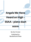 Angels We Have Heard on High - SSAA - piano duet score