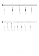 We Wish You a Merry Christmas + Beginner Trumpet Fingering Chart (F#3 - C6) B-Flat Trumpet scores gallery preview page 4