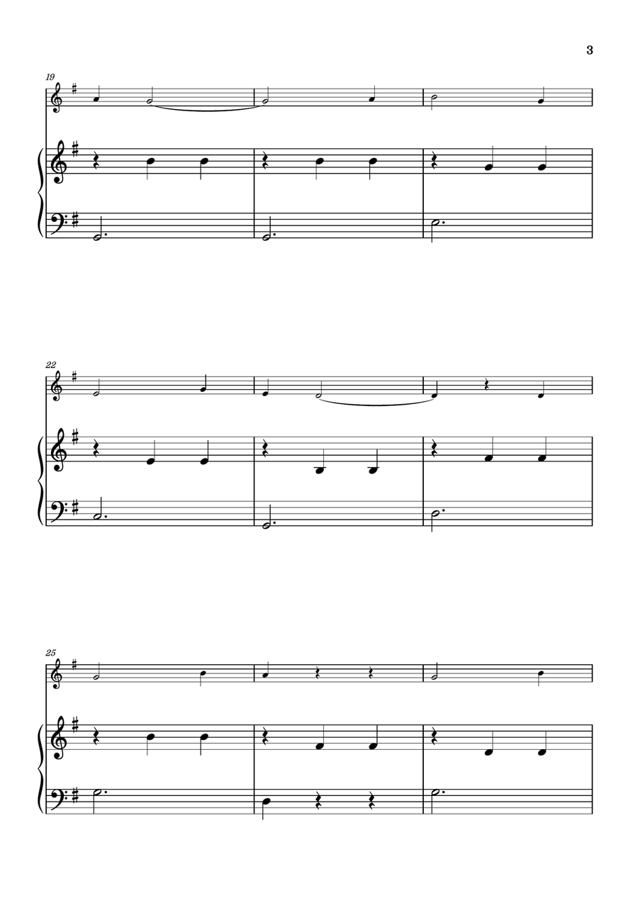 Daisy Bell (Bicycle Built for Two) – Easy Arrangement for Solo Violin – Harry Dacre by Harry Dacre Violin Solo - Digital Sheet Music page 3