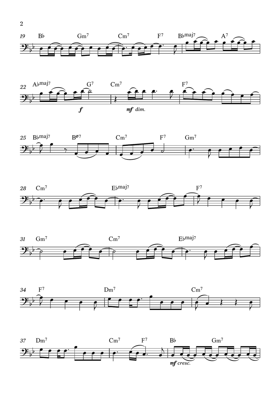 Less by Olivia Rodrigo Double Bass - Digital Sheet Music page 2